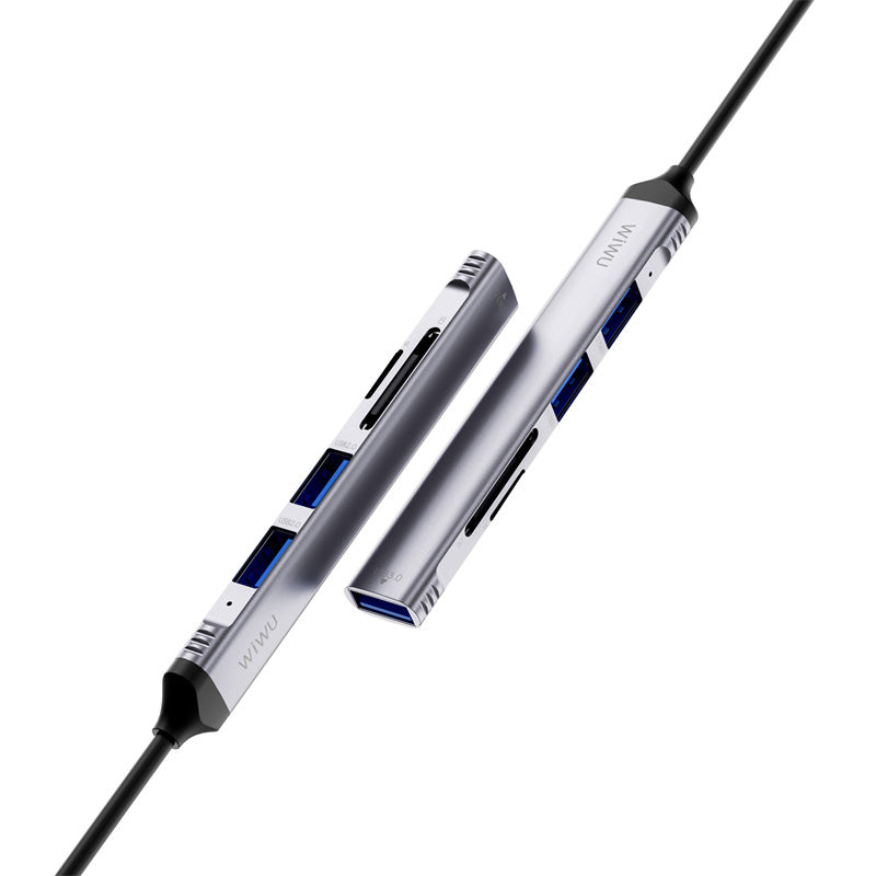 Wiwu Wi-HB003 Zolo Serisi USB3.0 + USB2.0 + SD/TF Bağlantılı Type-C USB-A 5in1 Hub Wiwu Wi-HB003 Zolo Serisi USB3.0 + USB2.0 + SD/TF Bağlantılı Type-C USB-A 5in1 Hub